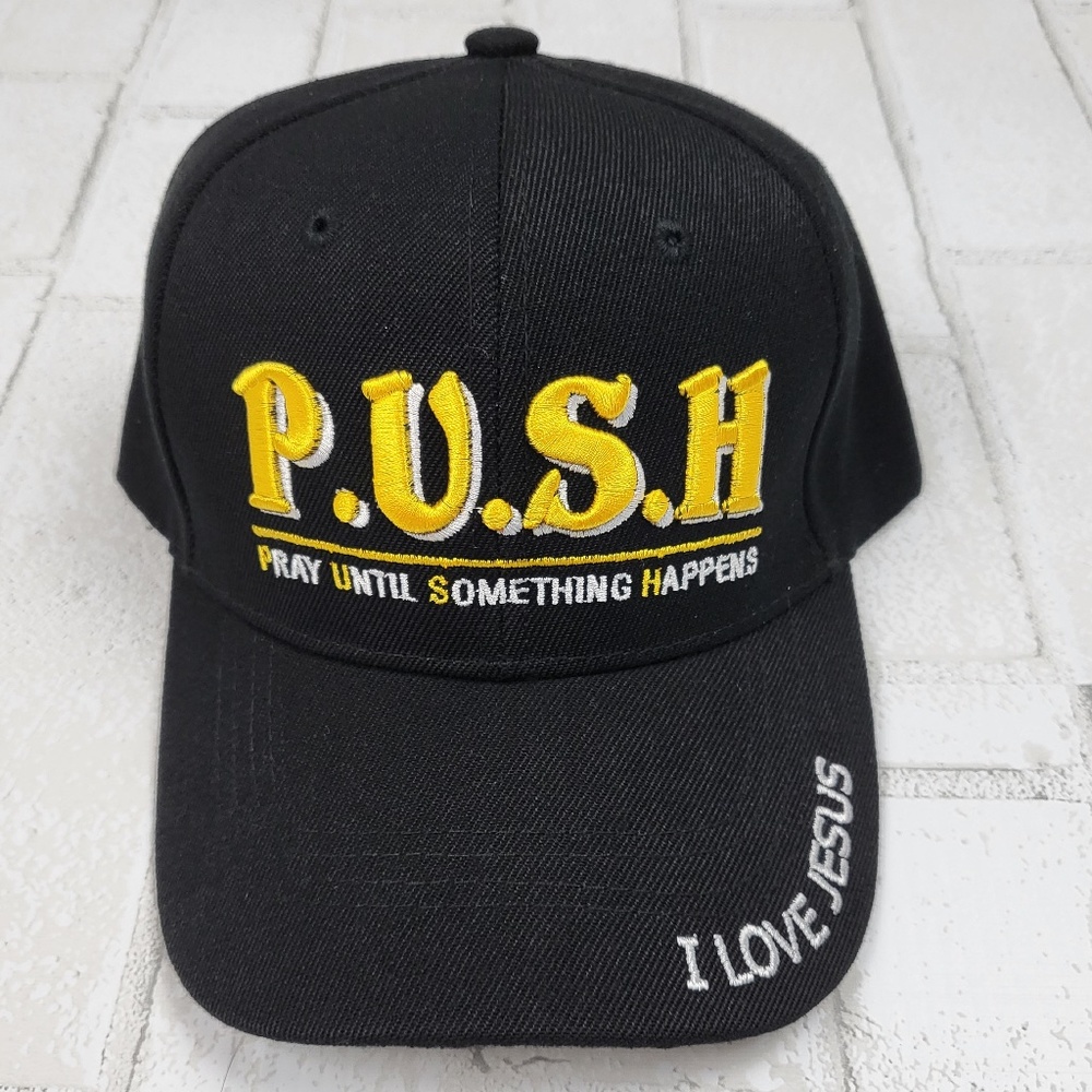 P.U.S.H Pray Until Something Happens  Religious Cap